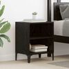 vidaXL Bedside Cabinet 2 pcs Black Oak 40 x 30 x 50 cm Engineered Wood