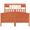 vidaXL Bookcase Bed without Mattress Wax Brown 160x200cm Solid Wood Pine