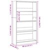 vidaXL Bookcase Grey Sonoma 80x24x143 cm Engineered Wood