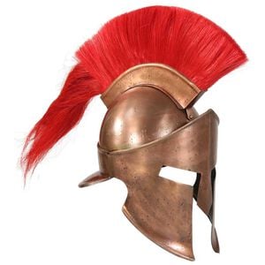 vidaXL Greek Warrior Helmet Antique Replica LARP Copper Steel