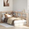 vidaXL Bookcase Headboard L-Shaped 75 cm Solid Wood Pine