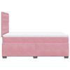 vidaXL Box Spring Bed with Mattress Pink 120x200 cm Velvet