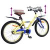 vidaXL Kids Bike 18'' for 5-7 Years Old Yellow