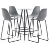 vidaXL 5 Piece Bar Set Plastic Grey