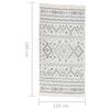 vidaXL Rug Beige and Blue 120x180 cm Cotton
