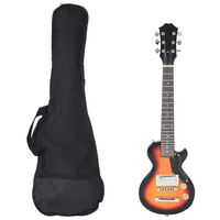 vidaXL Electric Guitar for Kids with Bag Brown and Black 3/4 30"