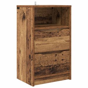 vidaXL Bedside Table Old Wood 40 x 30 x 67 cm Engineered Wood