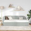 vidaXL Corner Bed Frame Light Grey 80 cm x 200 cm Velvet