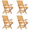 vidaXL 5 Piece Garden Dining Set Solid Wood Teak