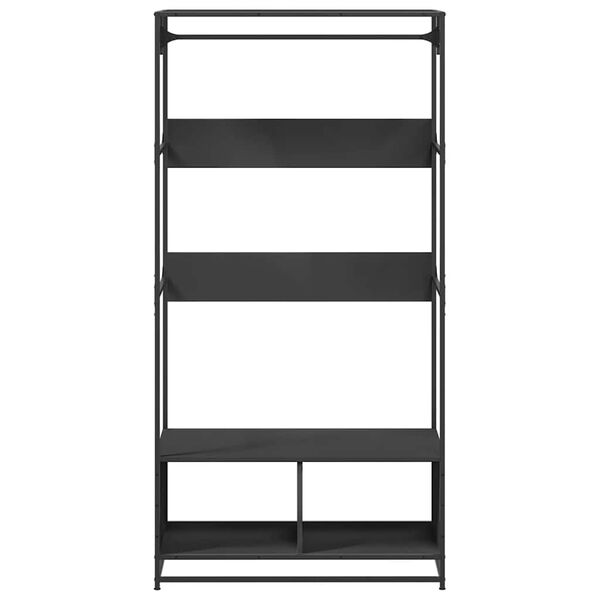 vidaXL Wardrobe Black 90x50x180 cm Engineered Wood