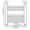 Bathroom Central Heating Towel Rail Radiator Straight 480 x 480 mm