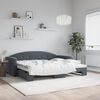 vidaXL Daybed with Trundle without Mattress Dark Grey 90x190 cm Single