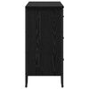 vidaXL Chest of Drawers 2 pcs Black Oak 91 x 35.5 x 74.5 cm