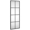 vidaXL Wall Mirror Black 30x80 cm Rectangle Iron
