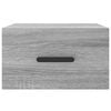 vidaXL Wall-mounted Bedside Cabinet Grey Sonoma 35x35x20 cm