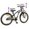 vidaXL Kids Bike 22'' for 7-12 Years Old Black