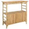 vidaXL Outdoor Bar Table Natural 110 x 50 x 105 cm Bamboo