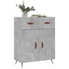vidaXL Sideboard Concrete Grey 69.5x34x90 cm Engineered Wood