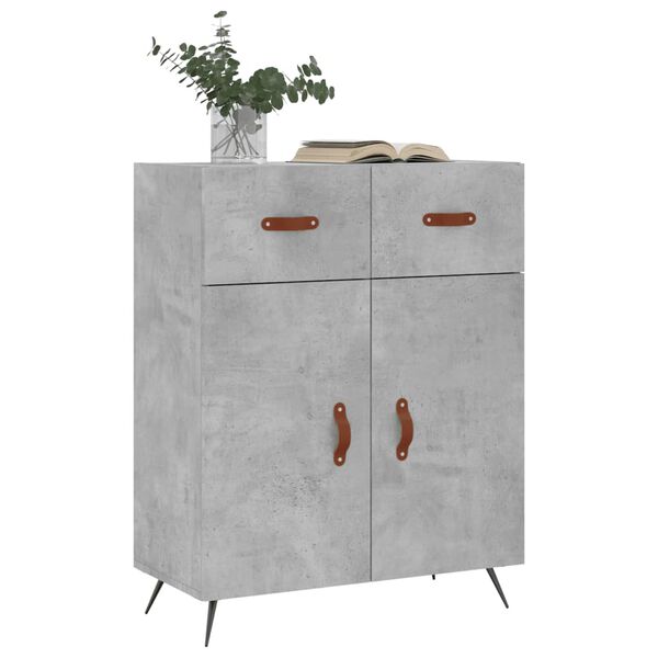 vidaXL Sideboard Concrete Grey 69.5x34x90 cm Engineered Wood
