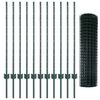 vidaXL Fence and Post Green 1 x 25 m Steel