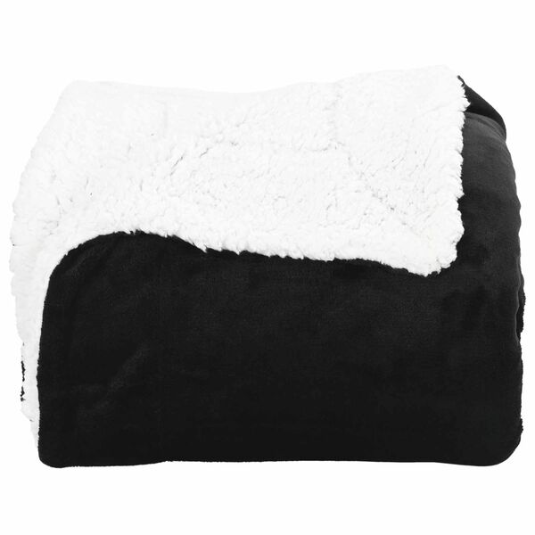 vidaXL Throw Blanket Black 220 x 240 cm Fleece