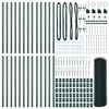 vidaXL Fence with Posts Green 0.6 x 50 m PVC-coated steel
