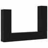 vidaXL TV Cabinet Set 4 pcs Black Oak Engineered Wood