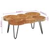 vidaXL Coffee Table 36 cm 6 Trunks Solid Wood Acacia
