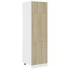 vidaXL Refrigerator Cabinet Sonoma Oak 60x57x207 cm Engineered Wood