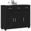 vidaXL Sideboard with Shelf Black 88.5 x 30.5 x 73 cm Engineered Wood