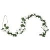vidaXL Flower Garlands 6 pcs White 240 cm