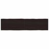 vidaXL Table Top Dark Brown 200x50x(2-4) cm Treated Solid Wood Live Edge