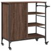 vidaXL Kitchen Trolley Brown Oak 87.5x38.5x84.5 cm Engineered Wood