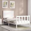 vidaXL Bed Frame without Mattress White 100x200 cm Solid Wood Pine
