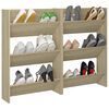 vidaXL Wall Shoe Cabinets 2 pcs Sonoma Oak 60x18x90 cm Engineered Wood
