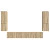 vidaXL TV Cabinet Set Wall-mounted 4 pcs Sonoma Oak Engineered Wood