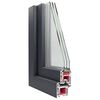 vidaXL Basement Window "RISOR" 90x70 cm Tilt&Turn DIN Left Anthracite