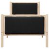 vidaXL Bed Frame with Headboard Black 80 x 200 cm Fabric