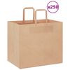 vidaXL Paper Bags 250 pcs with Handles Brown 32x22x28 cm
