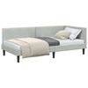 vidaXL Corner Bed Frame Light Grey 80 cm x 200 cm Velvet