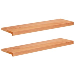 vidaXL Stair Treads 2 pcs 90 x 30 x 2 cm Varnish Solid Beech Wood