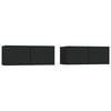vidaXL 2 Piece TV Cabinet Set Black 80x30x30 cm Engineered Wood