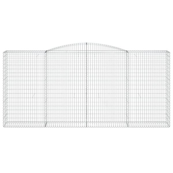 vidaXL Arched Gabion Basket 400x50x180/200 cm Galvanised Iron