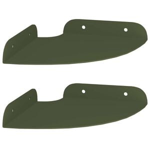 vidaXL Corner Floating Shelf 2 pcs Olive Green 15 x 15 x 2 cm