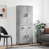 vidaXL Highboard Concrete Grey 69.5x34x180 cm Engineered Wood