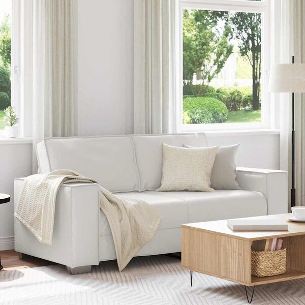 vidaXL Sofa White 180 x 78 x 84 cm Fabric