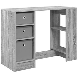 vidaXL Desk Grey Sonoma 100 x 40 x 75 cm Engineered Wood