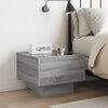 vidaXL Bedside Table with Infinity LED Grey Sonoma 40x40x30 cm