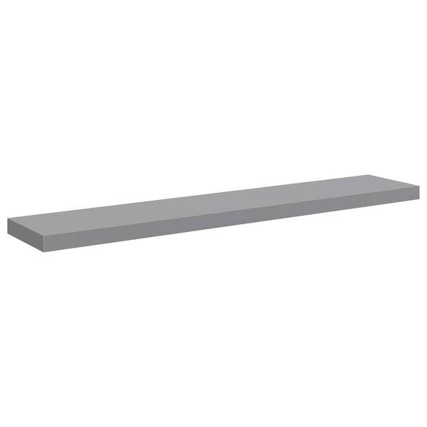 vidaXL Floating Wall Shelf Grey 120x23.5x3.8 cm MDF