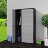 vidaXL Garden Storage Cabinet with 4 Shelves Black and Grey